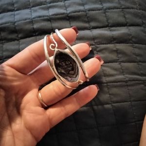 925 silver bracelet mother of pearl center